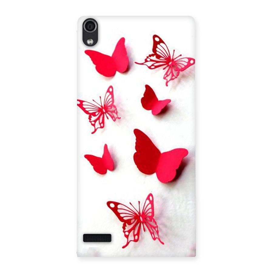 Red Butterflies Back Case for Ascend P6