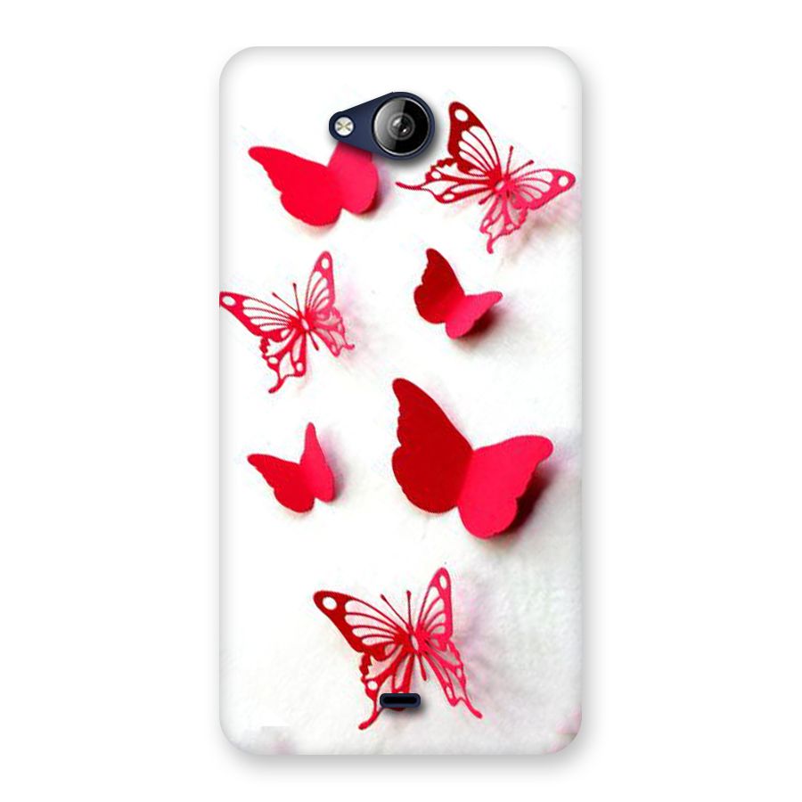 Red Butterflies Back Case for Canvas Play Q355