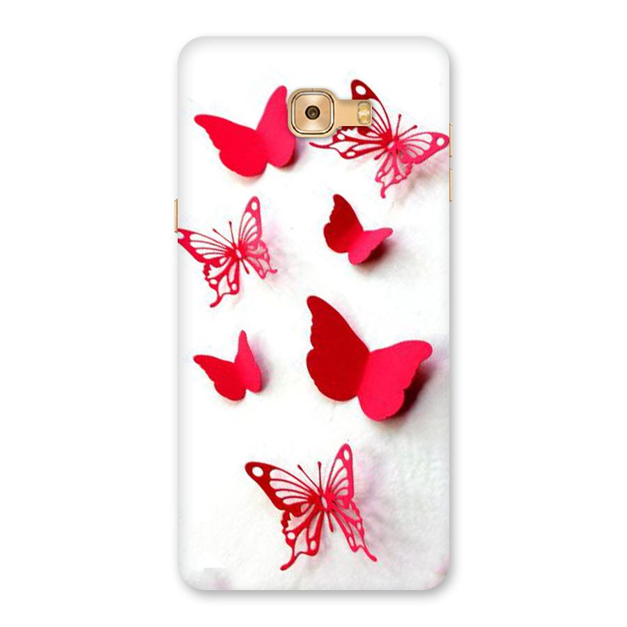 Red Butterflies Back Case for Galaxy C9 Pro