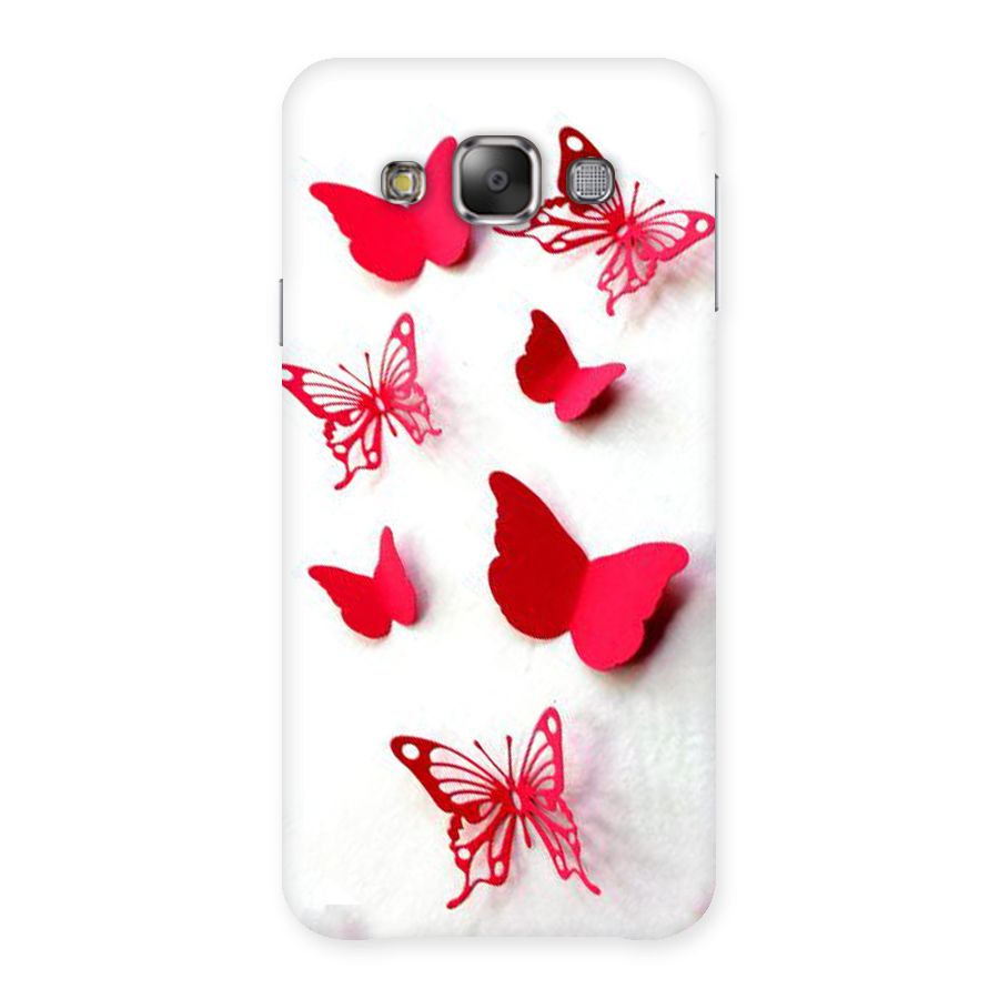 Red Butterflies Back Case for Galaxy E7