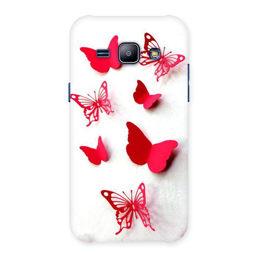 Red Butterflies Back Case for Galaxy J1