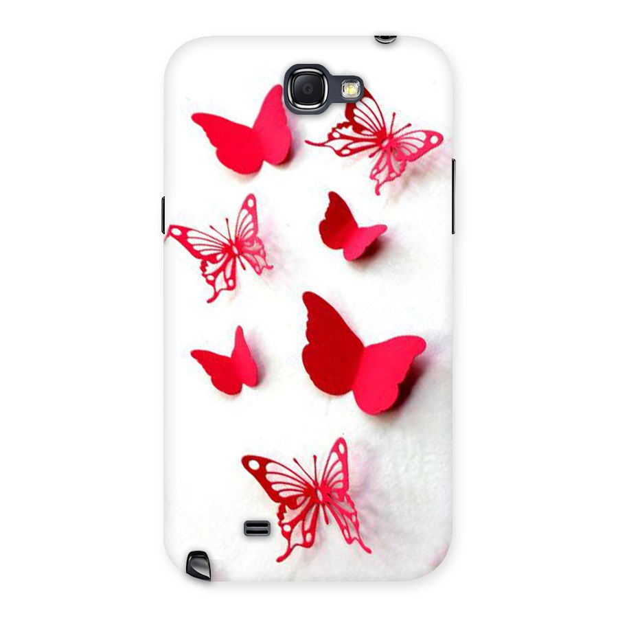 Red Butterflies Back Case for Galaxy Note 2