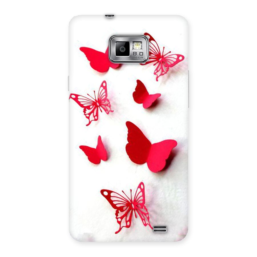 Red Butterflies Back Case for Galaxy S2