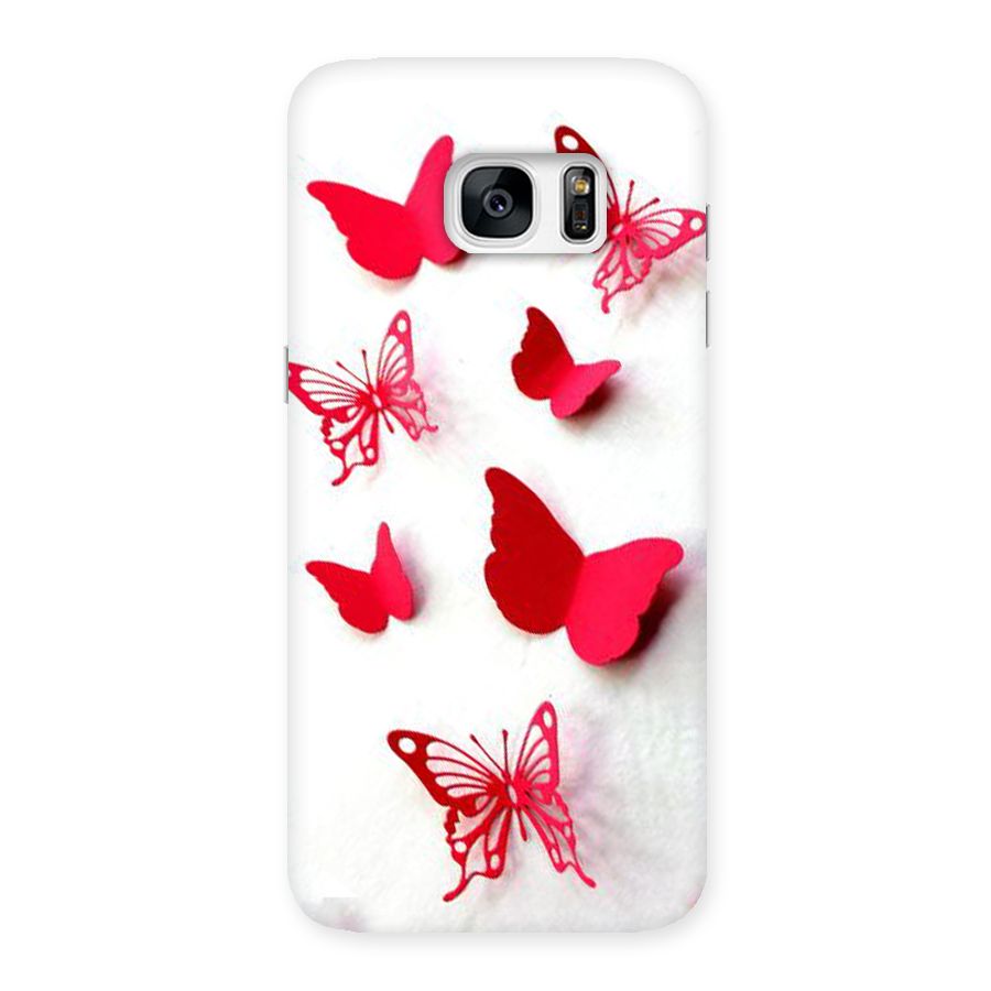 Red Butterflies Back Case for Galaxy S7 Edge