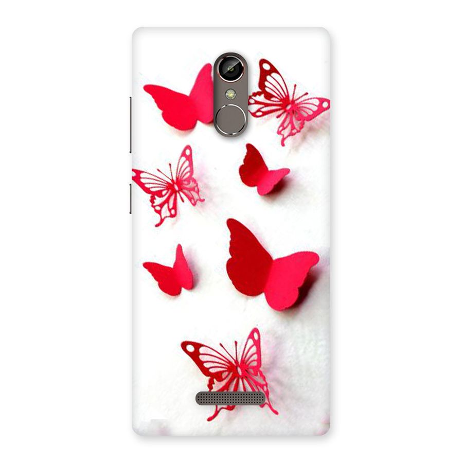 Red Butterflies Back Case for Gionee S6s