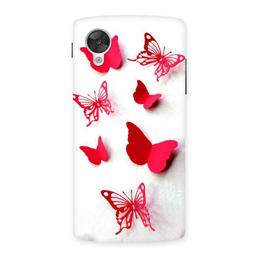 Red Butterflies Back Case for Google Nexsus 5