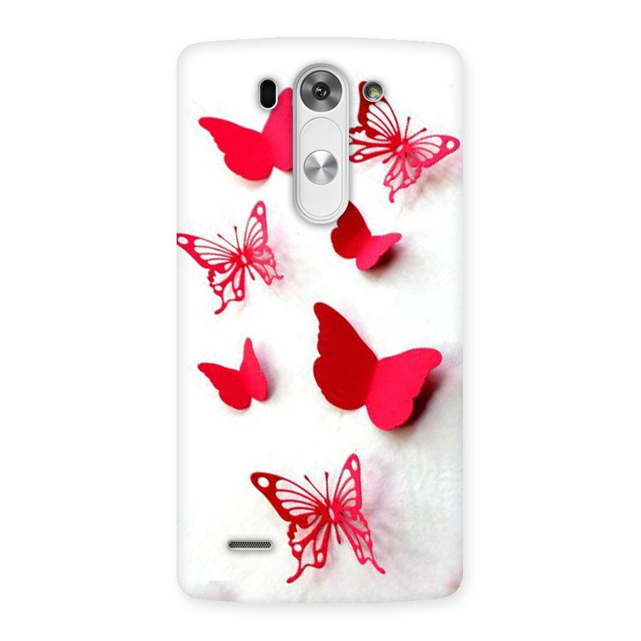 Red Butterflies Back Case for LG G3 Beat