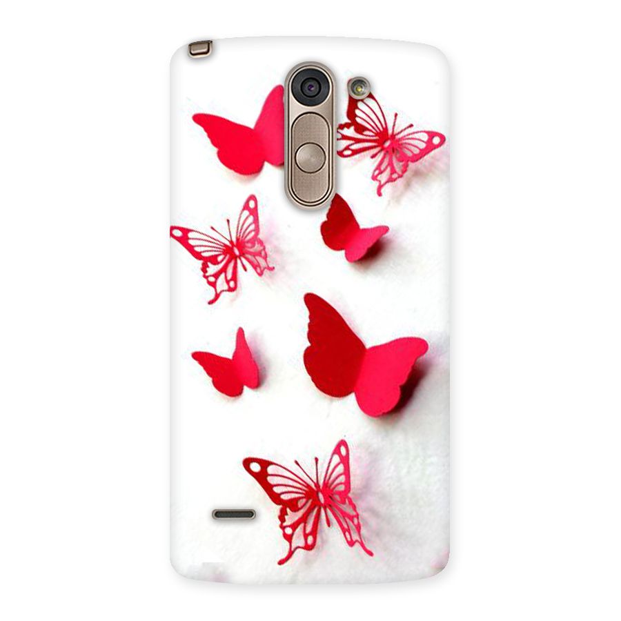 Red Butterflies Back Case for LG G3 Stylus