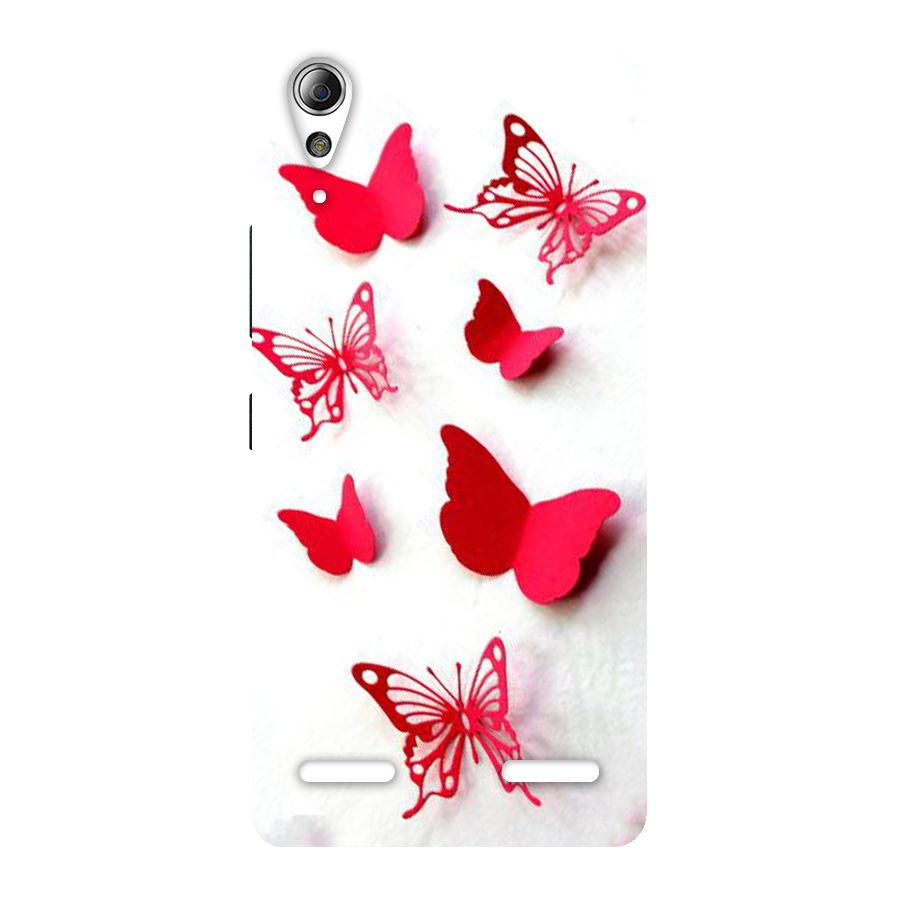 Red Butterflies Back Case for Lenovo A6000 Plus
