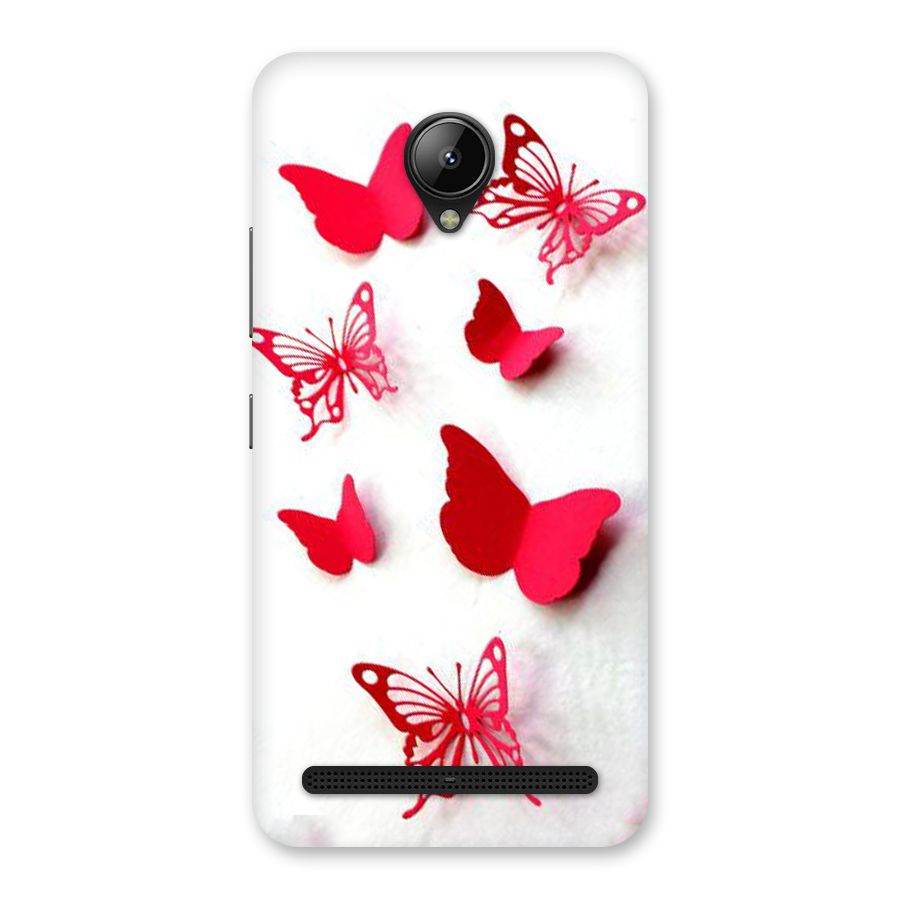 Red Butterflies Back Case for Lenovo C2