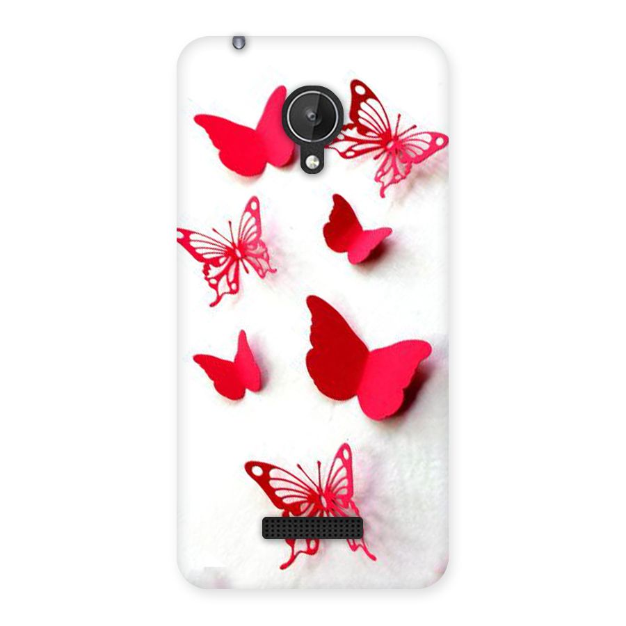 Red Butterflies Back Case for Micromax Canvas Spark Q380