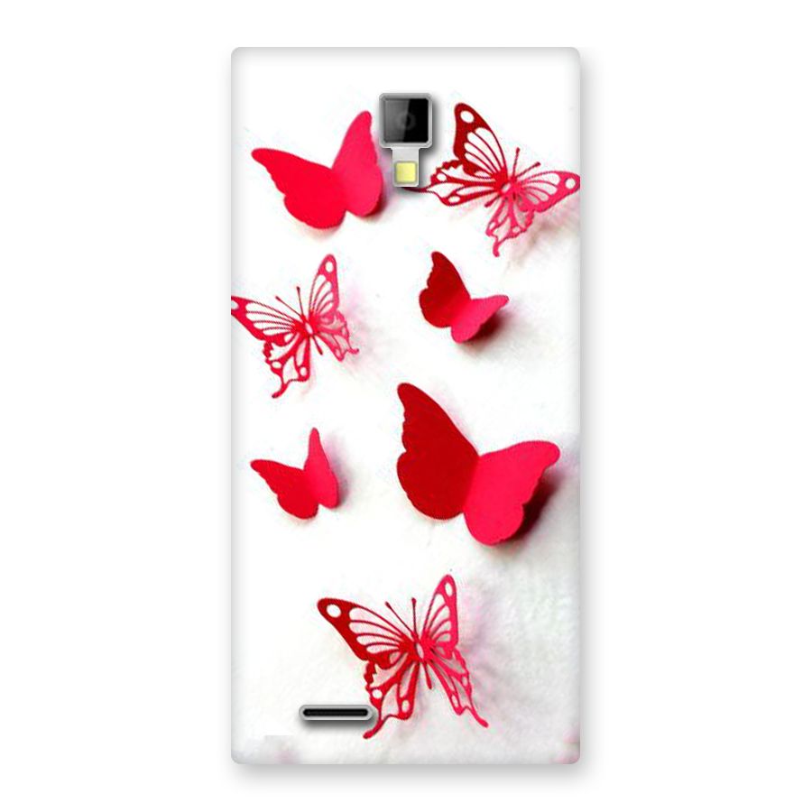 Red Butterflies Back Case for Micromax Canvas Xpress A99