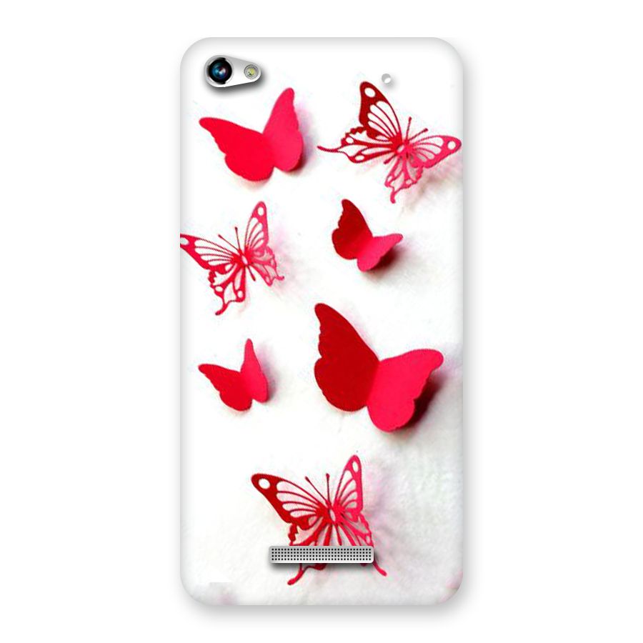 Red Butterflies Back Case for Micromax Hue 2