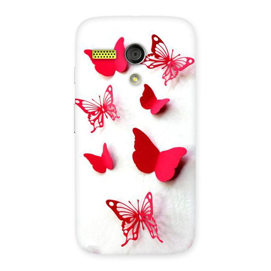 Red Butterflies Back Case for Moto G