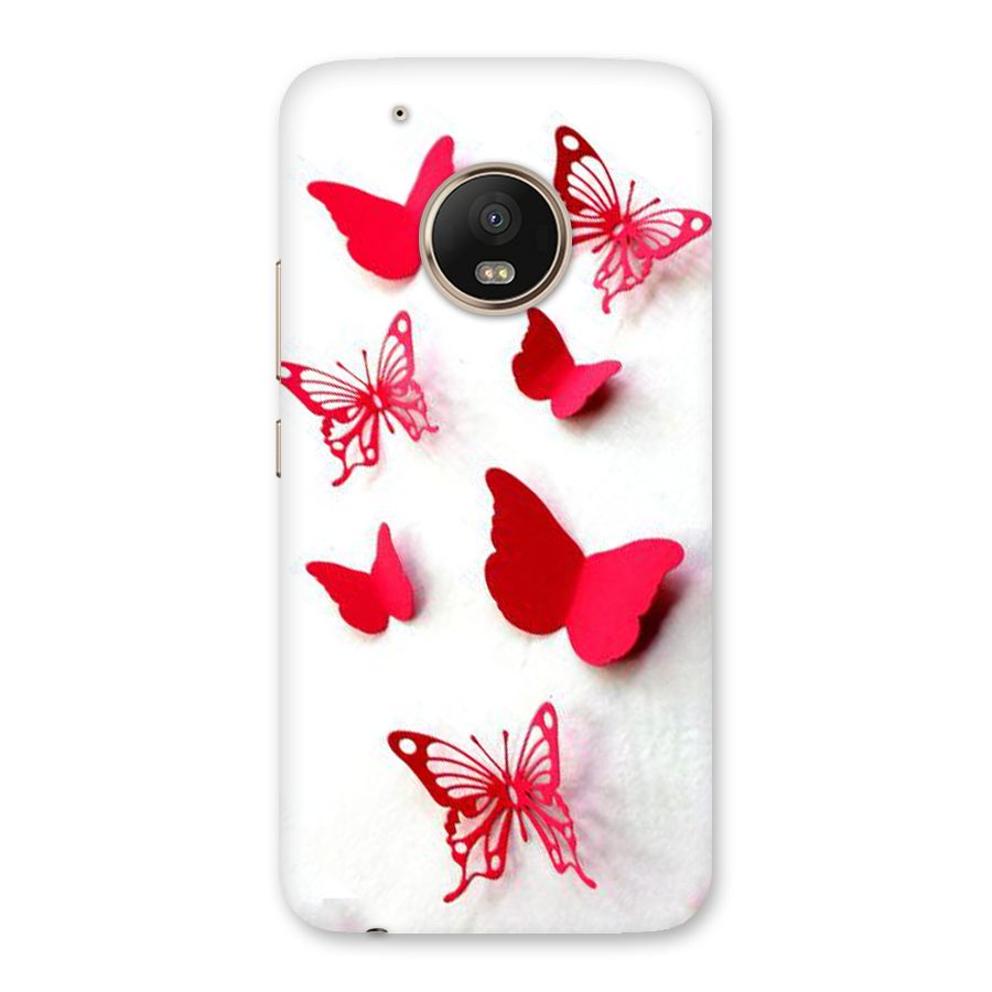 Red Butterflies Back Case for Moto G5 Plus