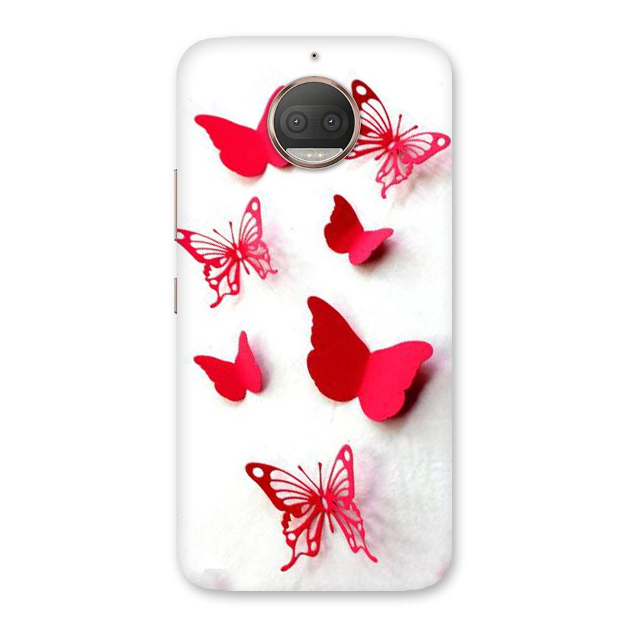 Red Butterflies Back Case for Moto G5s Plus