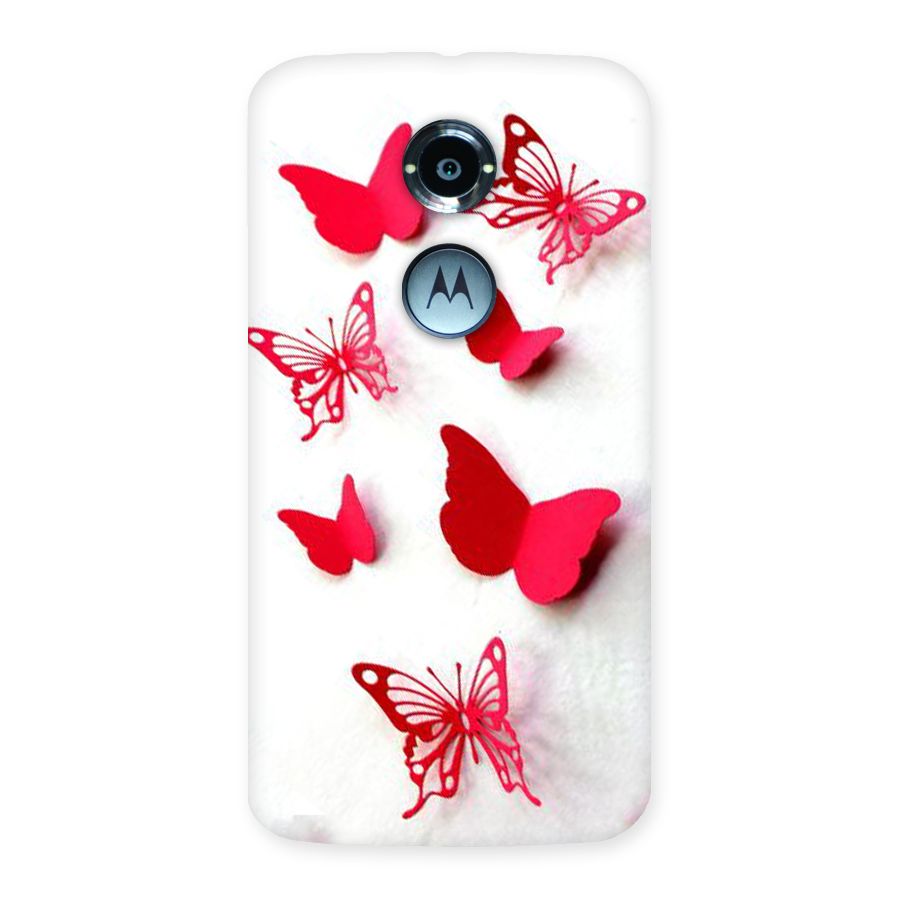 Red Butterflies Back Case for Moto X 2nd Gen