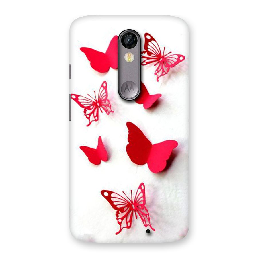 Red Butterflies Back Case for Moto X Force