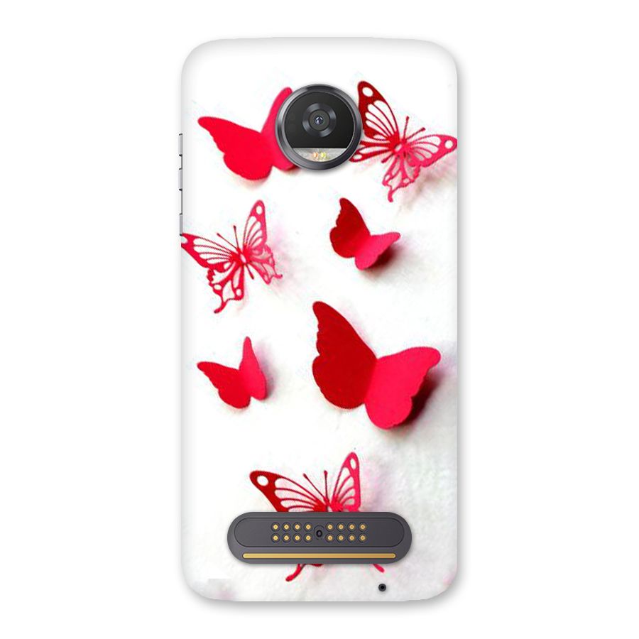 Red Butterflies Back Case for Moto Z2 Play