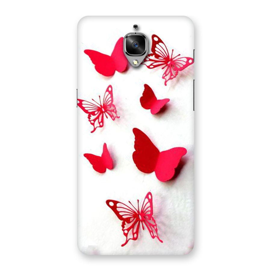 Red Butterflies Back Case for OnePlus 3