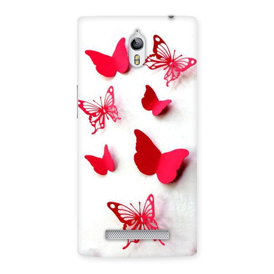 Red Butterflies Back Case for Oppo Find 7