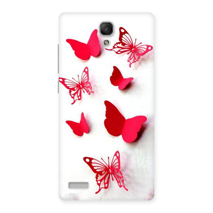 Red Butterflies Back Case for Redmi Note