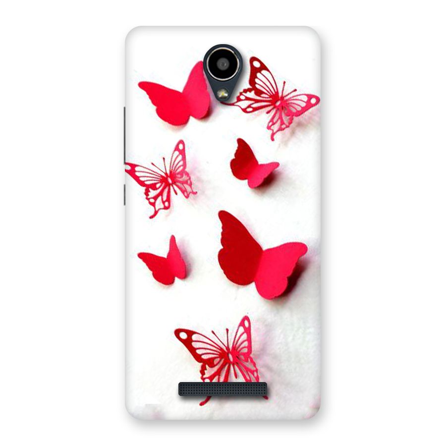 Red Butterflies Back Case for Redmi Note 2