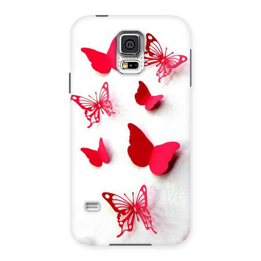 Red Butterflies Back Case for Samsung Galaxy S5