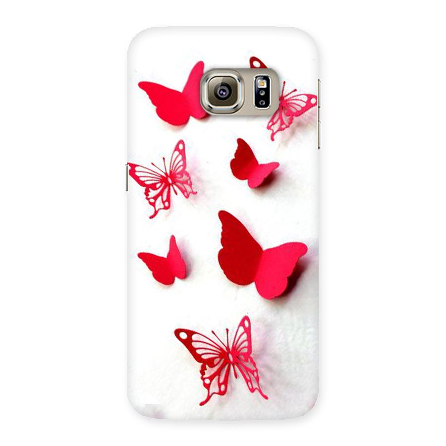 Red Butterflies Back Case for Samsung Galaxy S6 Edge