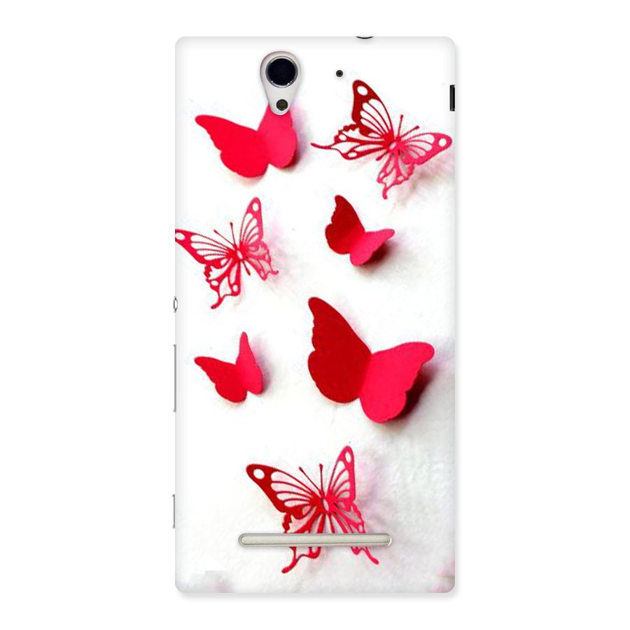 Red Butterflies Back Case for Sony Xperia C3