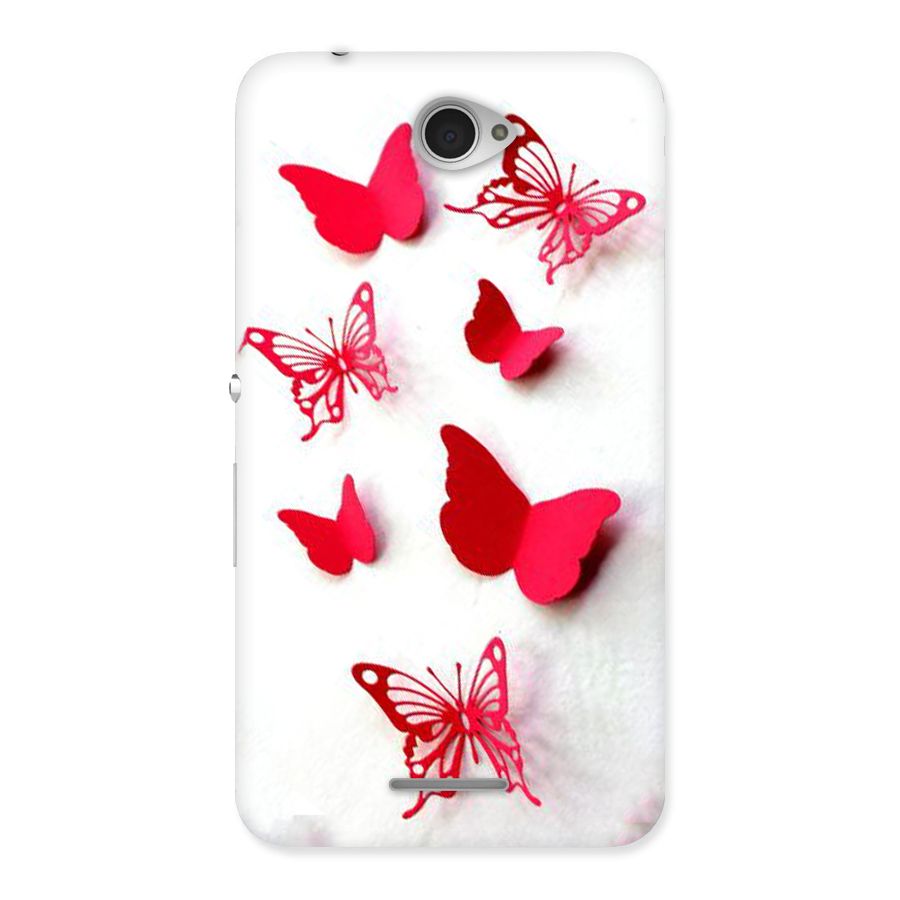 Red Butterflies Back Case for Sony Xperia E4