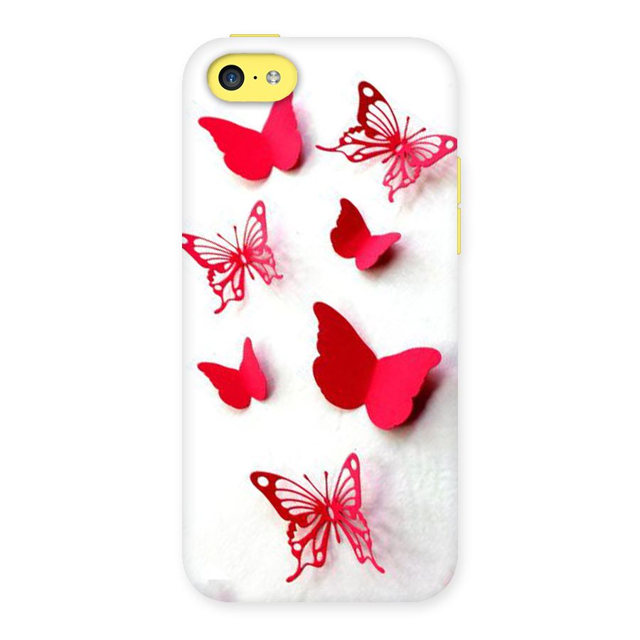 Red Butterflies Back Case for iPhone 5C