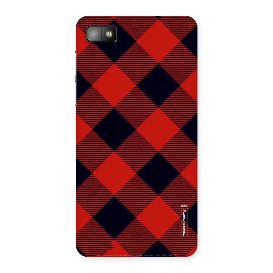 Red Diagonal Check Back Case for Blackberry Z10