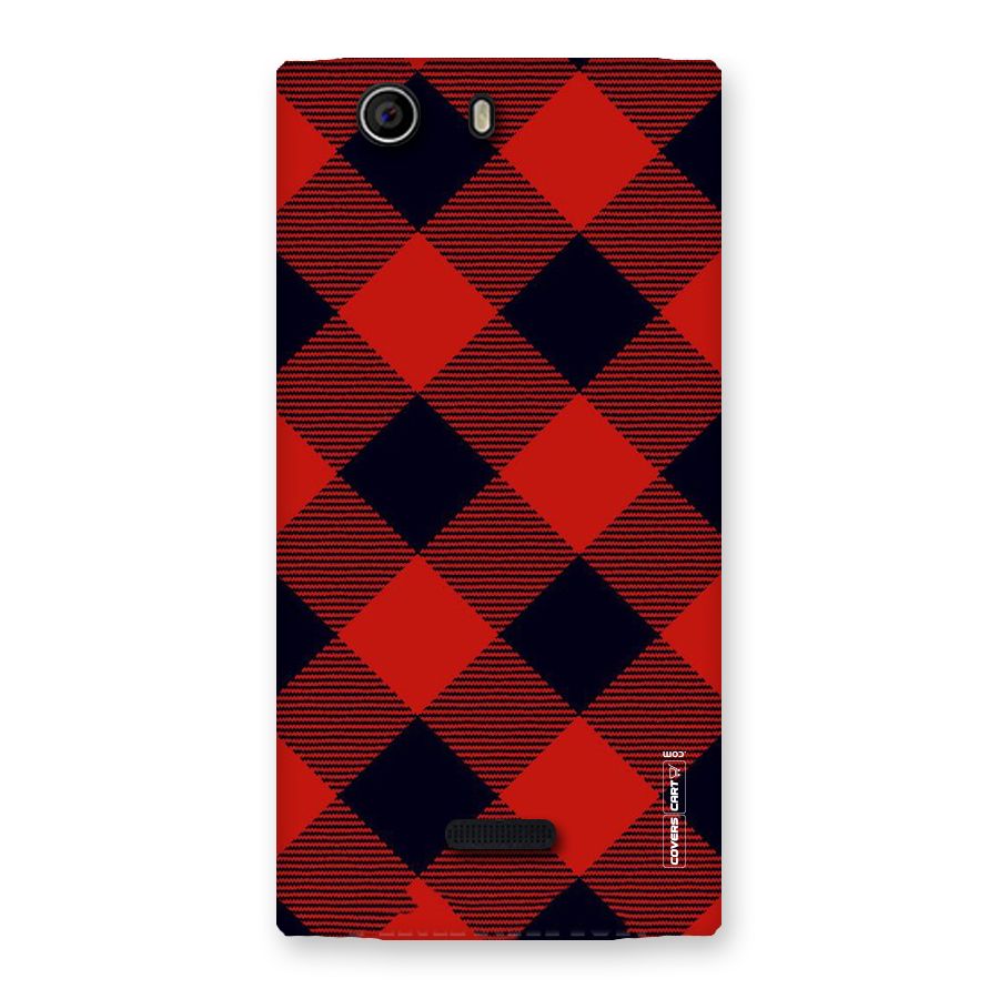 Red Diagonal Check Back Case for Canvas Nitro 2 E311