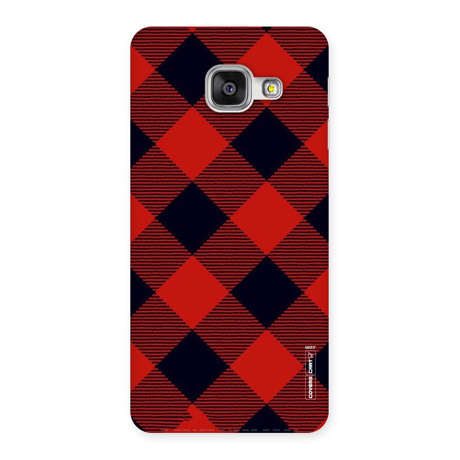 Red Diagonal Check Back Case for Galaxy A3 2016