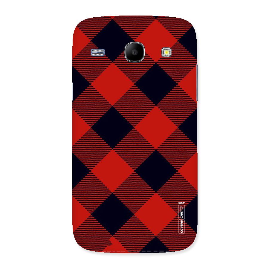 Red Diagonal Check Back Case for Galaxy Core
