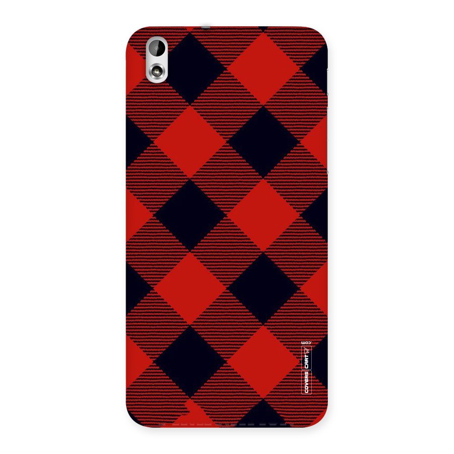 Red Diagonal Check Back Case for HTC Desire 816g