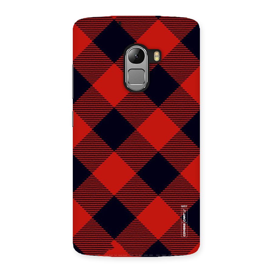 Red Diagonal Check Back Case for Lenovo K4 Note