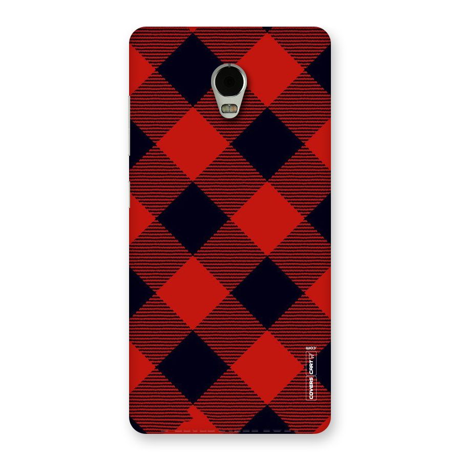 Red Diagonal Check Back Case for Lenovo Vibe P1