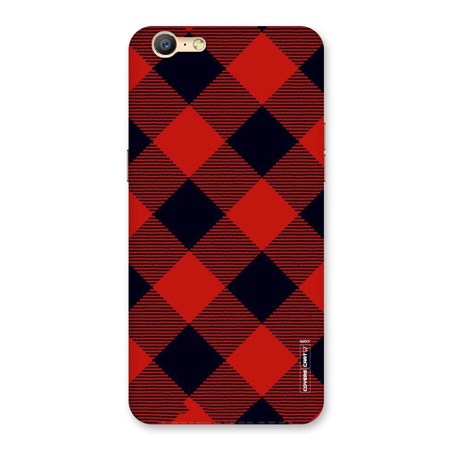 Red Diagonal Check Back Case for Oppo A57