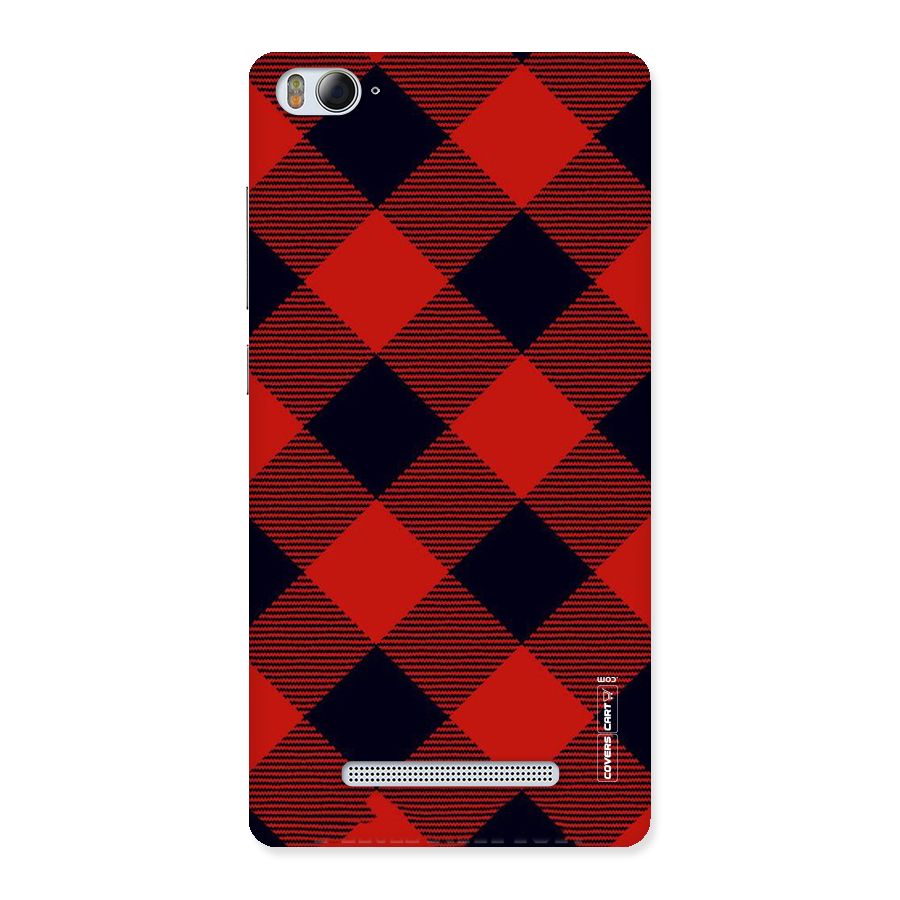 Red Diagonal Check Back Case for Xiaomi Mi4i