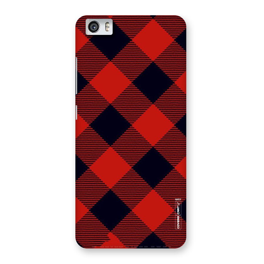 Red Diagonal Check Back Case for Xiaomi Redmi Mi5
