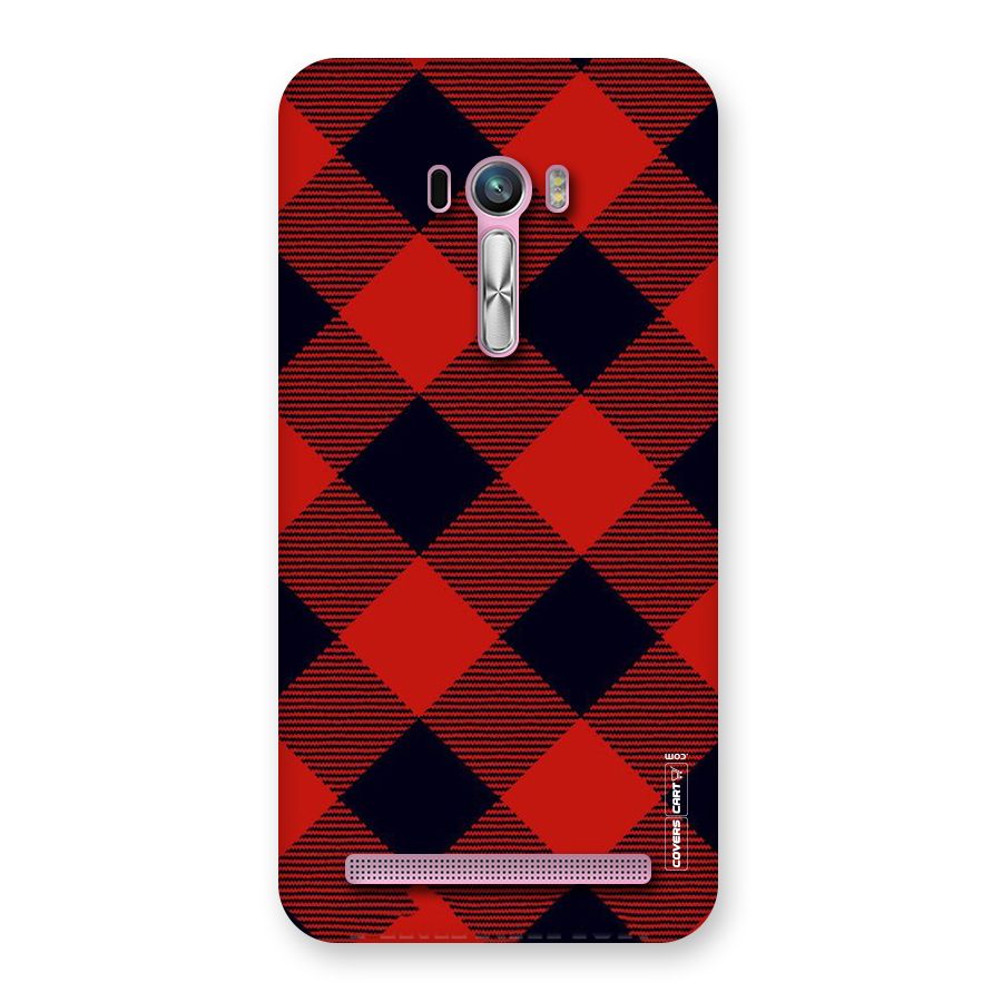 Red Diagonal Check Back Case for Zenfone Selfie