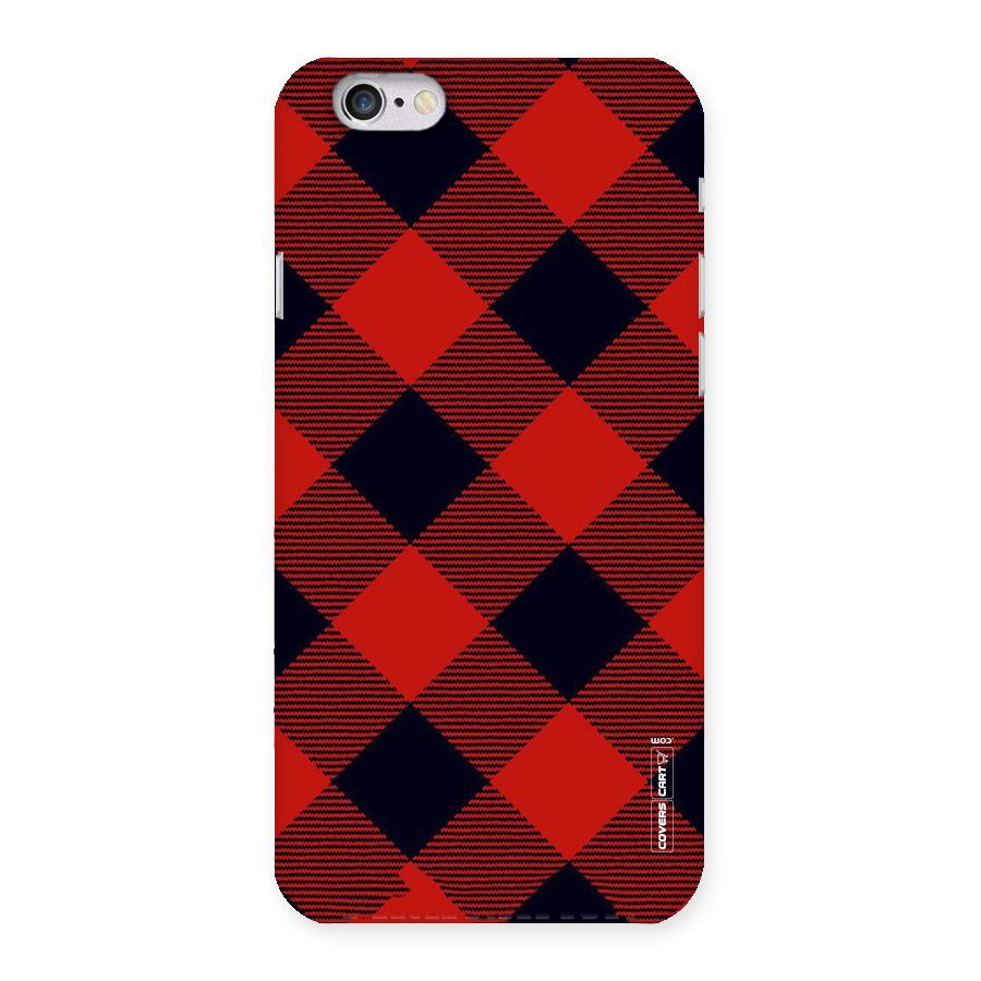 Red Diagonal Check Back Case for iPhone 6 6S