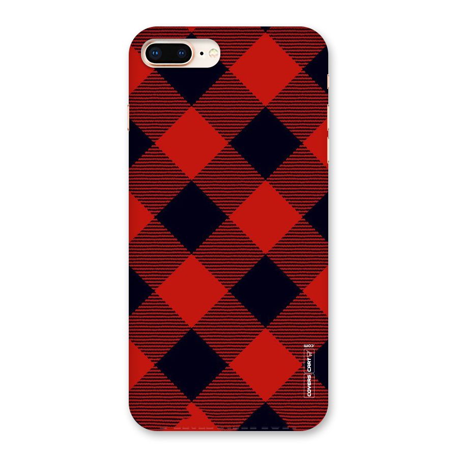 Red Diagonal Check Back Case for iPhone 8 Plus