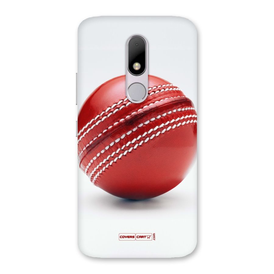 Red International Cricket Ball Back Case for Moto M
