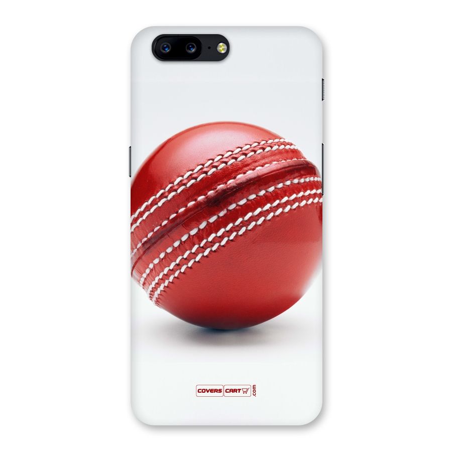 Red International Cricket Ball Back Case for OnePlus 5