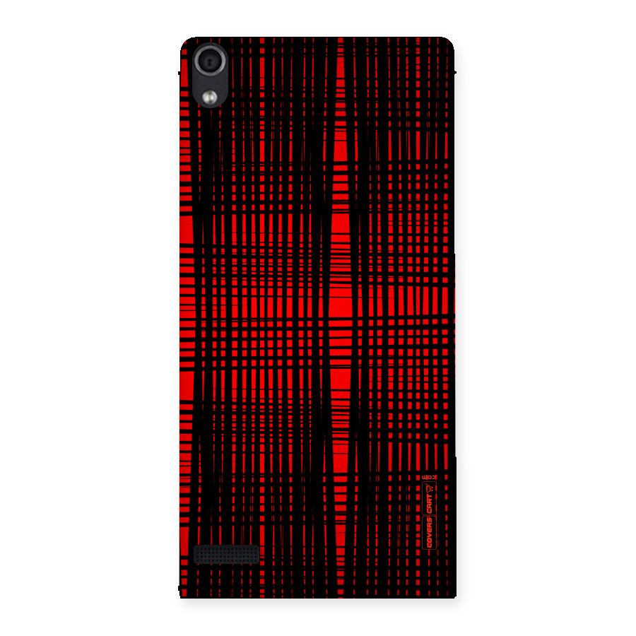 Red Net Design Back Case for Ascend P6