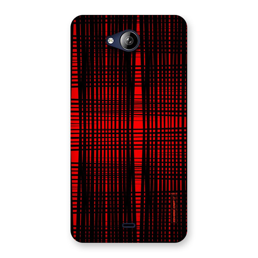 Red Net Design Back Case for Canvas Play Q355