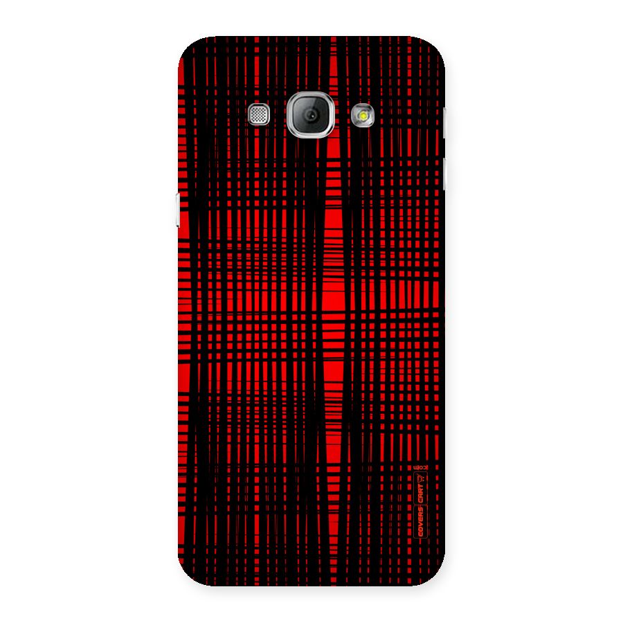 Red Net Design Back Case for Galaxy A8